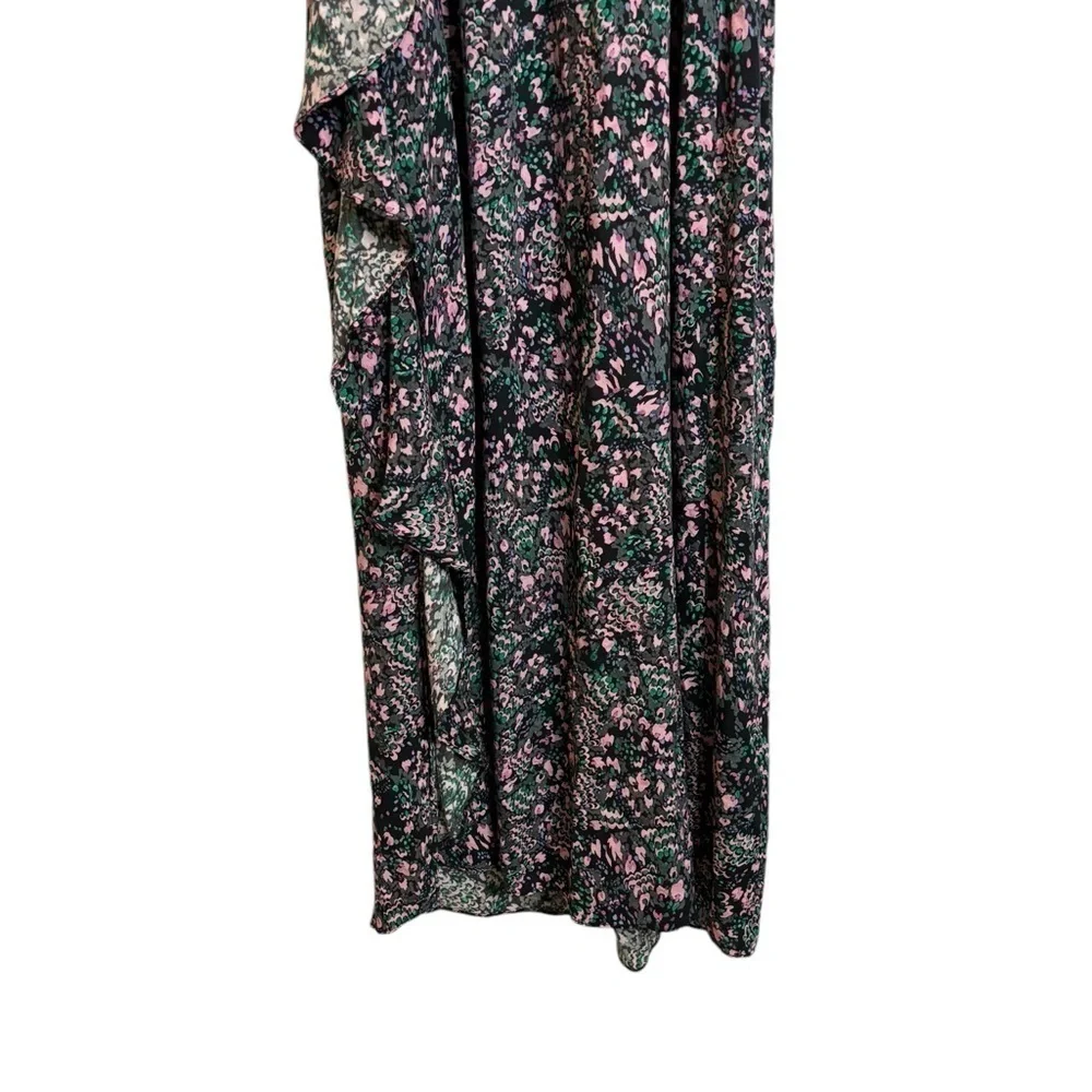 IRO Women's Floral Ruffle Party Cocktail Dress Size 39= US 6 Pink Green Black